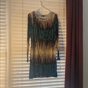 Long sleeve multi colored dress